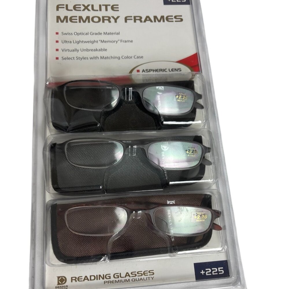 Flexlite 3pack New Reading Glasses +225